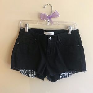 Black Jean Shorts